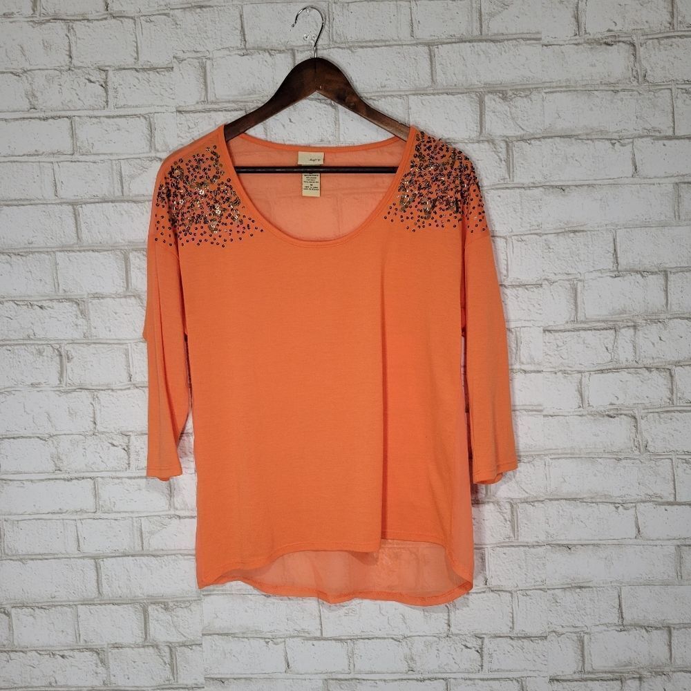Daytrip orange sequin top‎